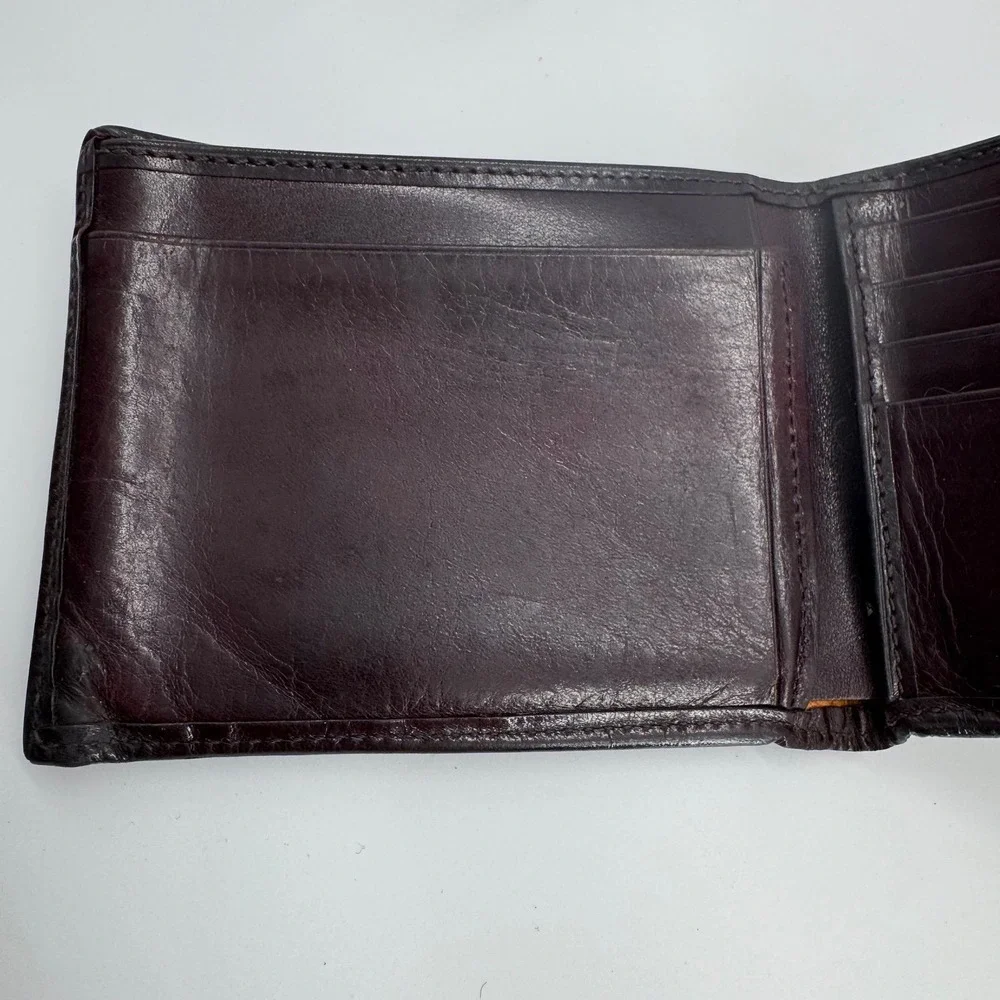 Tumi Men's Leather Bifold Wallet - Dark Brown